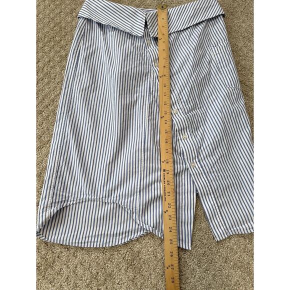 ZARA WOMAN SUMMER ASYMMETRICAL BLUE WHITE STRIPED 3067/406 2024 MIDI SKIRT Sz M - Picture 10 of 12